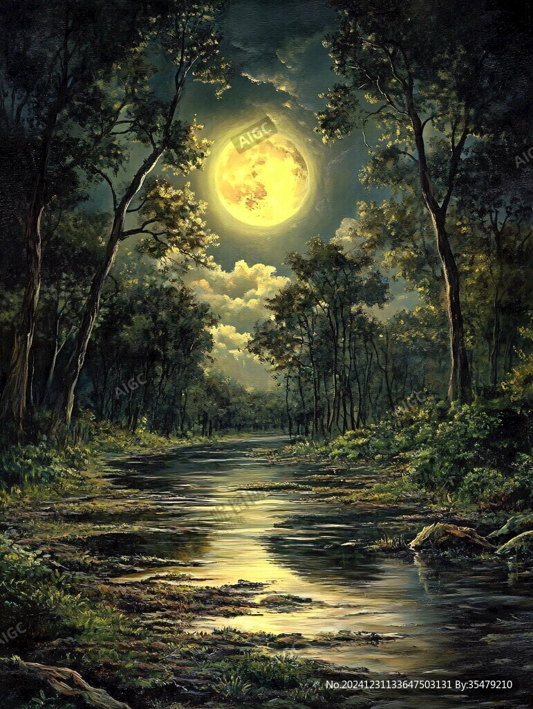 梦幻夜晚立体画