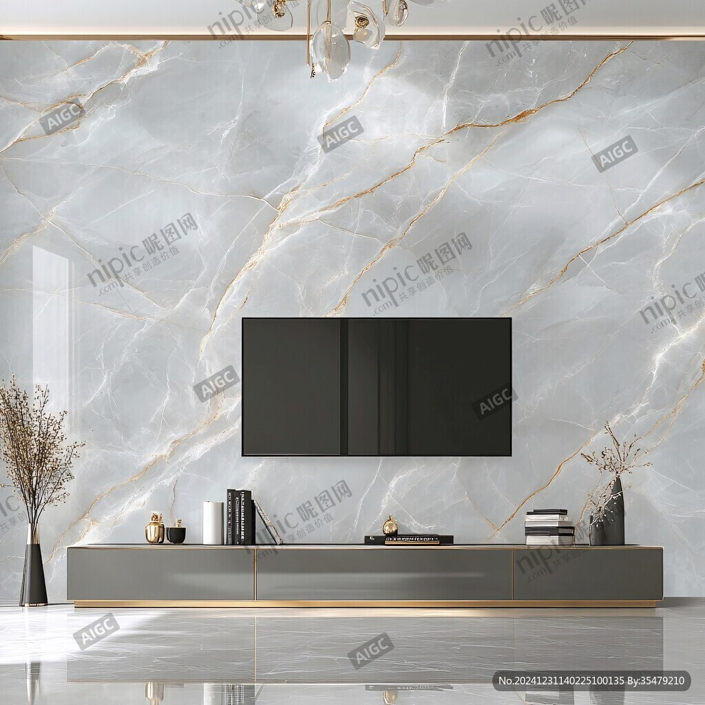 现代北欧大理石背景墙