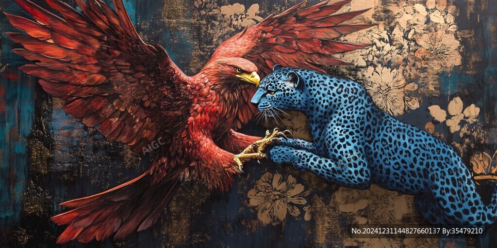 立体画金刚鹦鹉