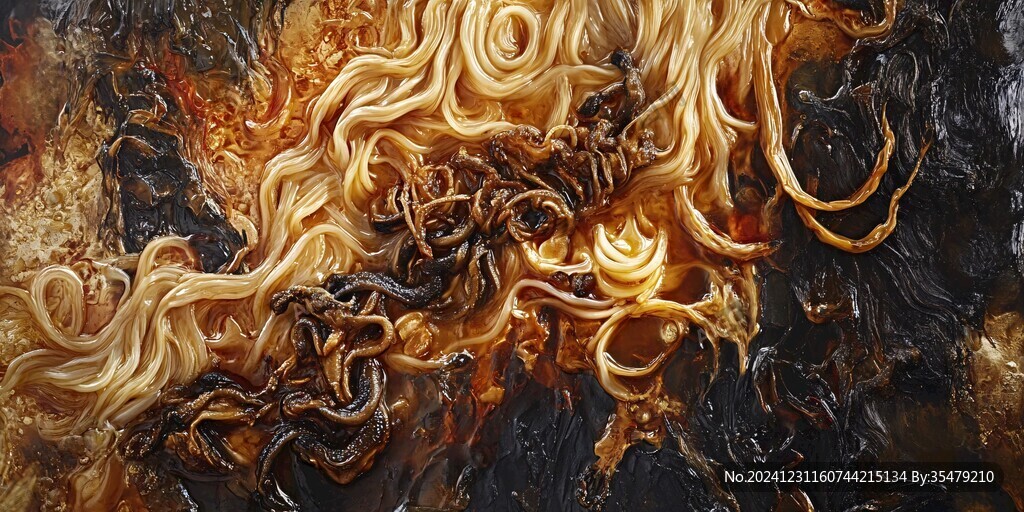 黄金流体艺术画