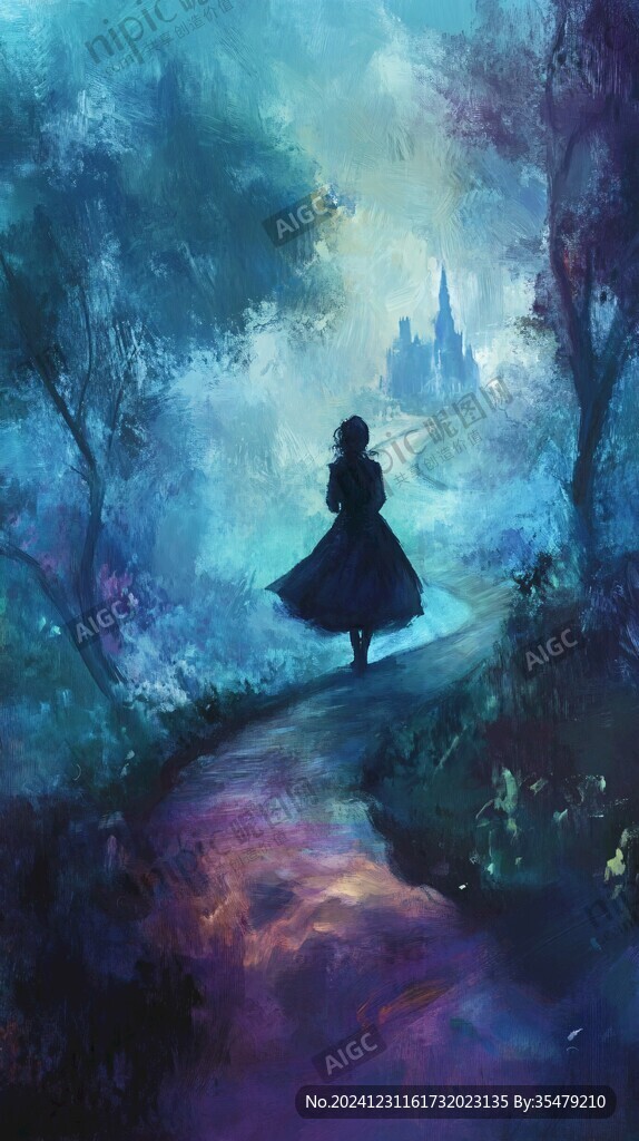 奇幻爱丽斯仙境插画