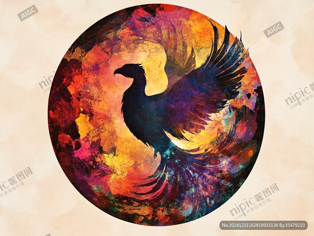 凤凰球插画