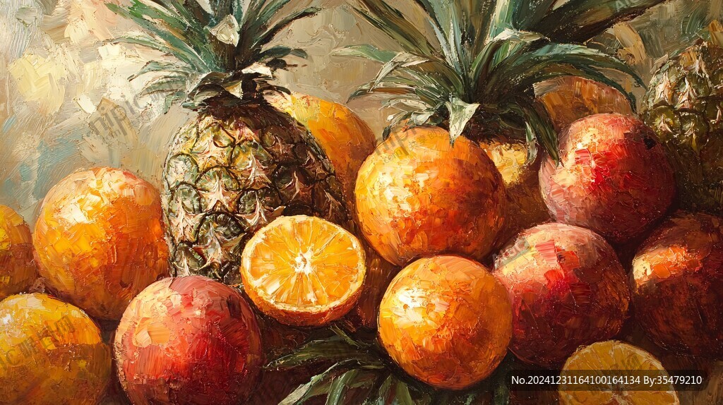 油画水果