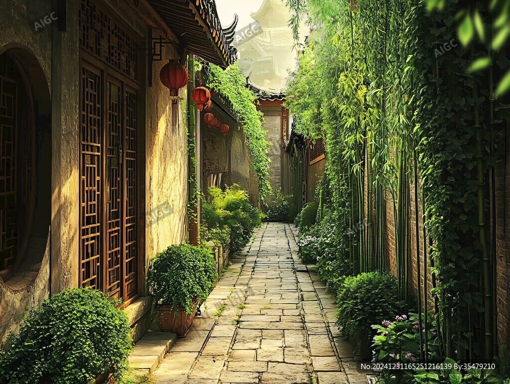 影视小品庭院背景