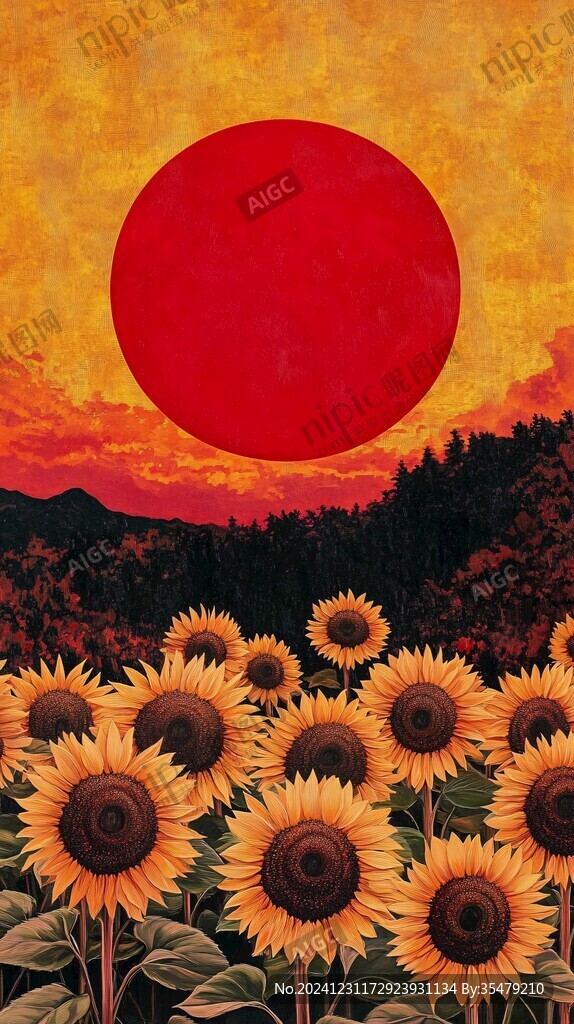 旭日东升装饰画