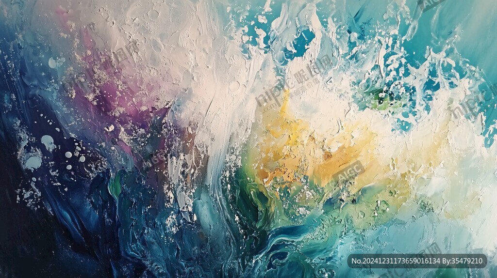 彩色创意海洋流体画