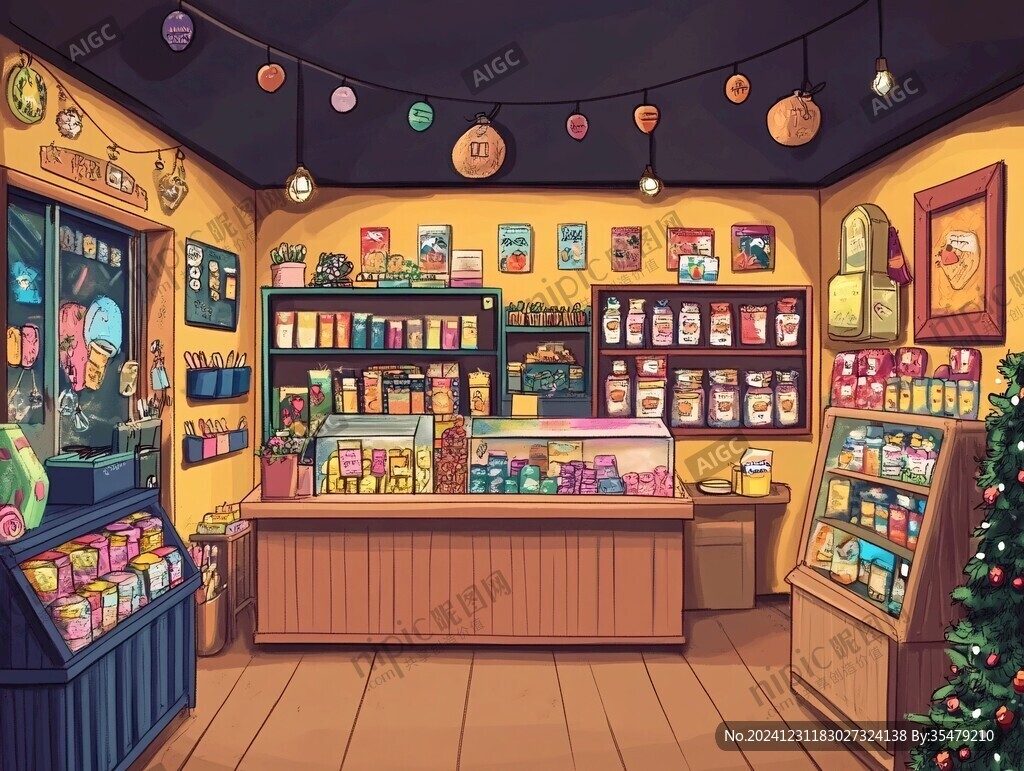 便利店零食插画