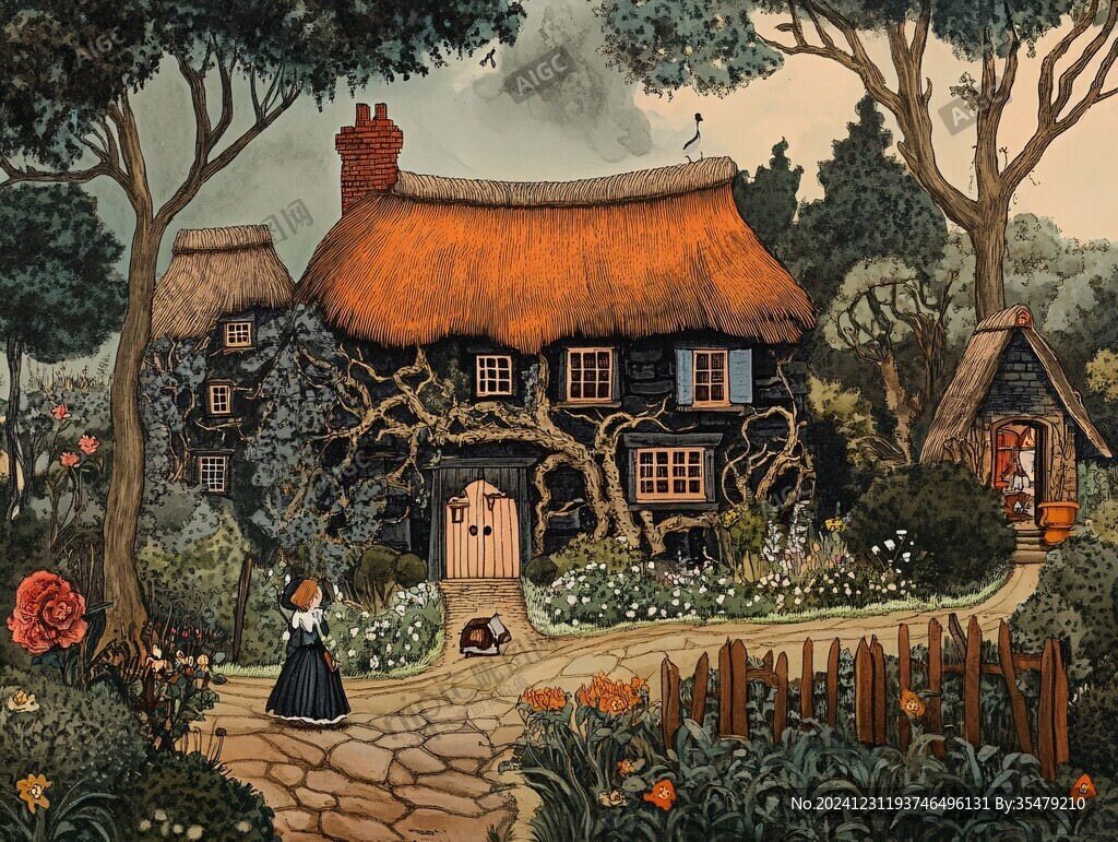 奇幻爱丽斯仙境插画