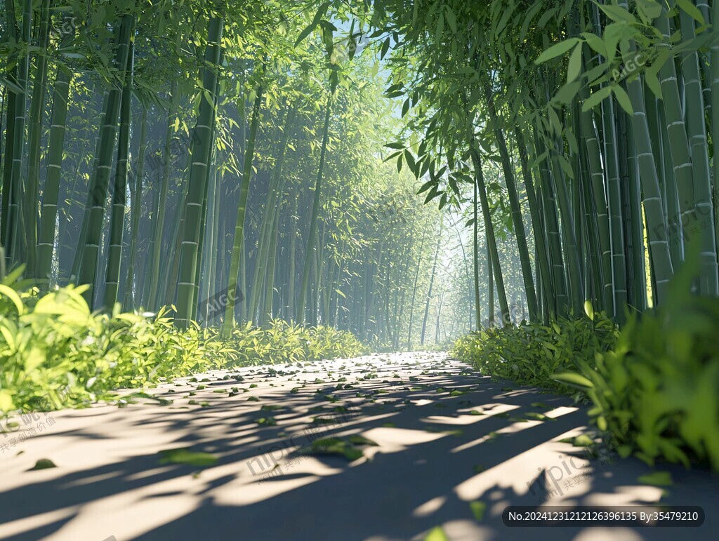 竹林小路背景