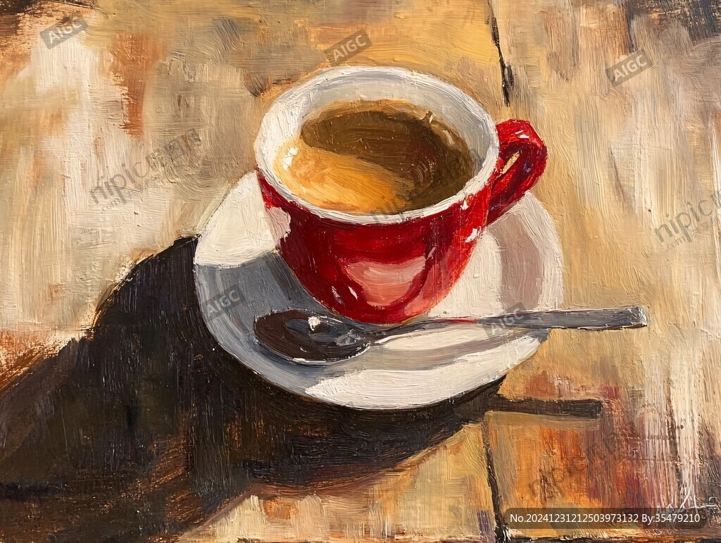 油画咖啡