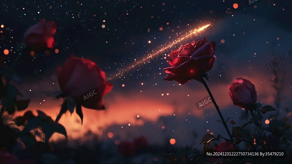 闪光光圈玫瑰花