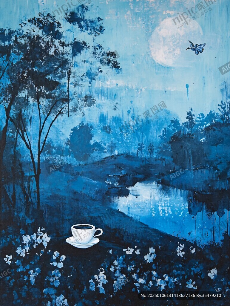 梦幻夜晚立体画