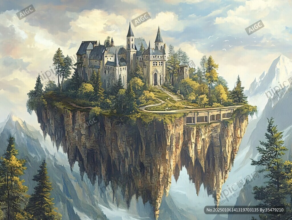 梦幻城堡插画
