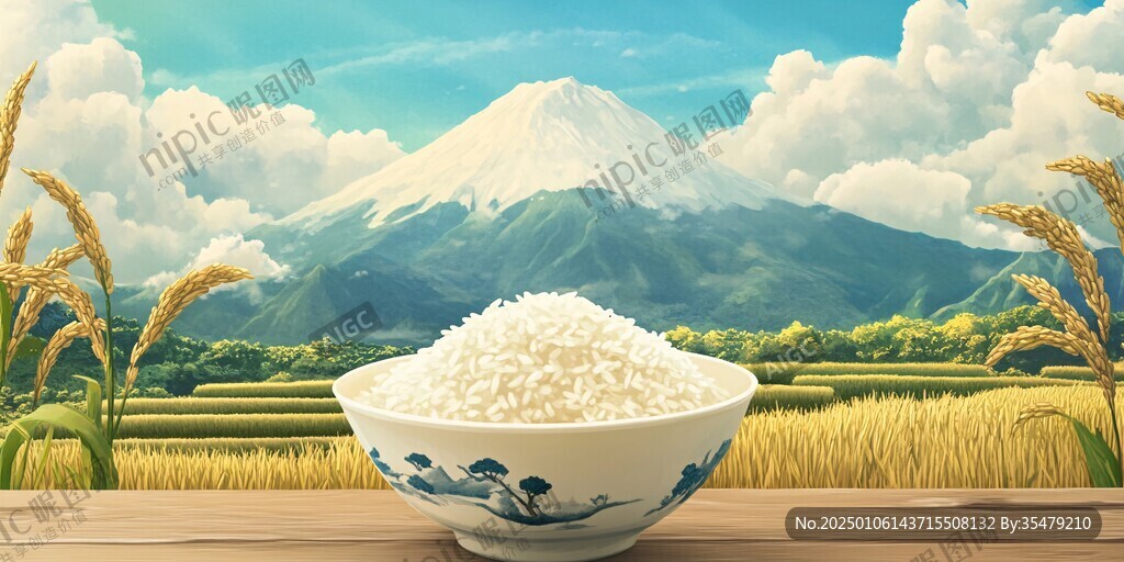 米饭全景图片