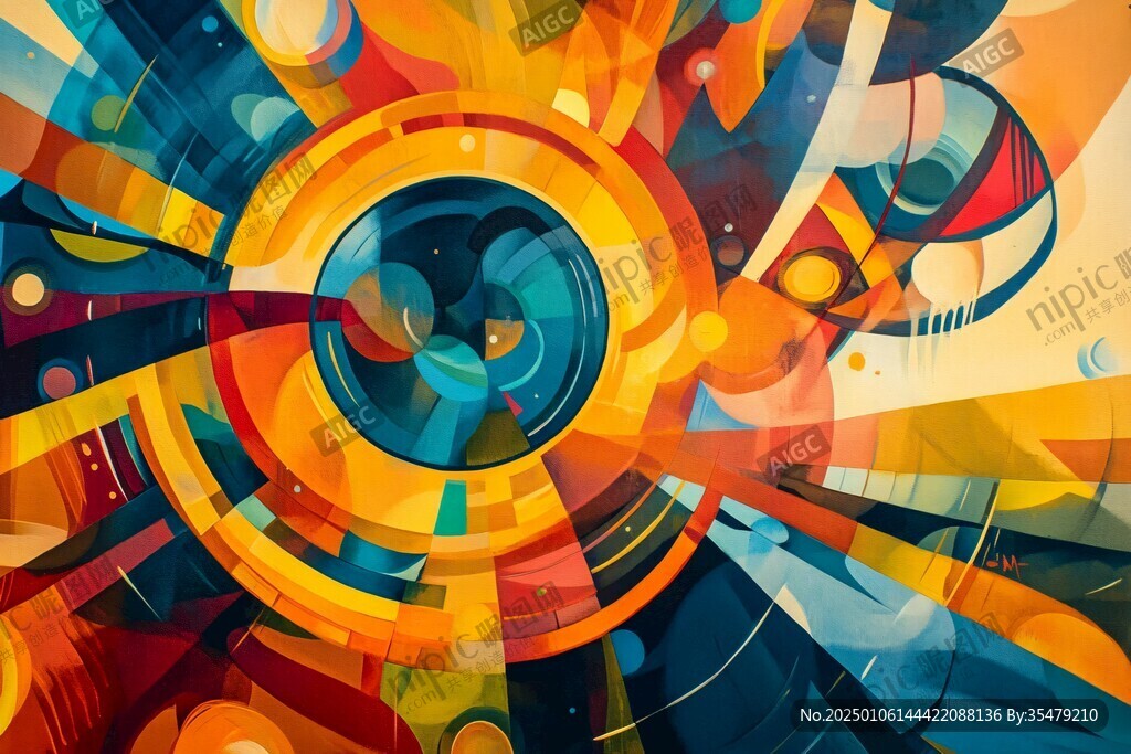 炫彩抽象现代风格