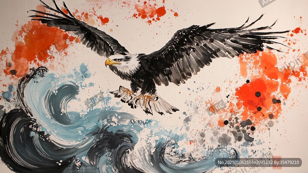 雄鹰抽象画