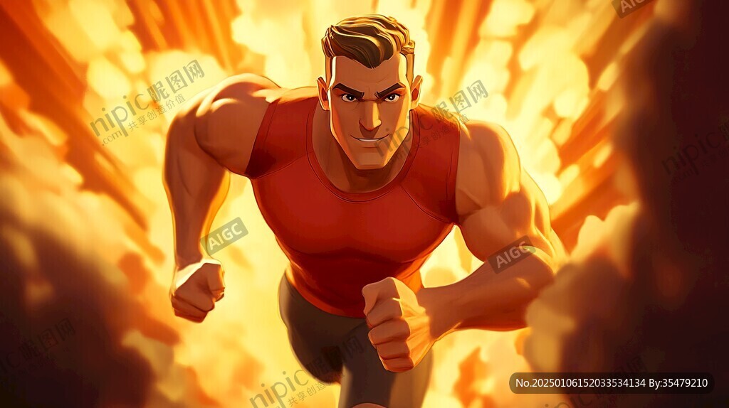 个人原创插画运动员