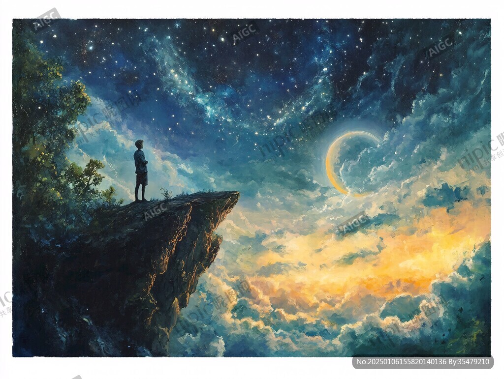 梦幻夜晚立体画