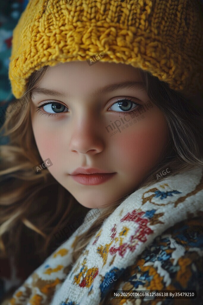 怡然自得的小女孩壁纸