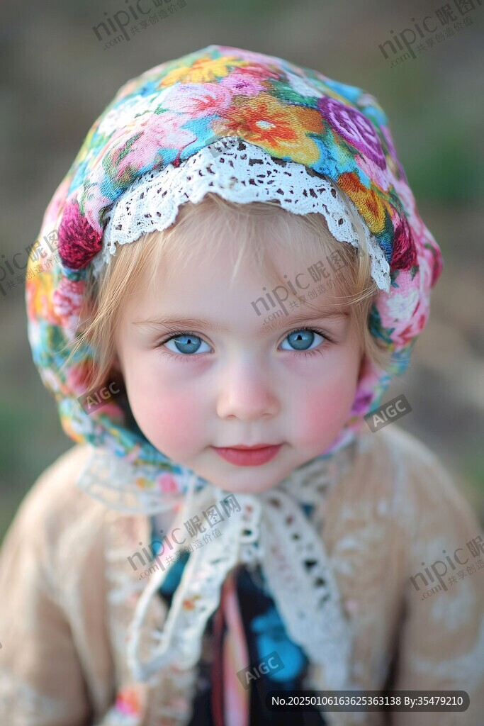 怡然自得的小女孩壁纸