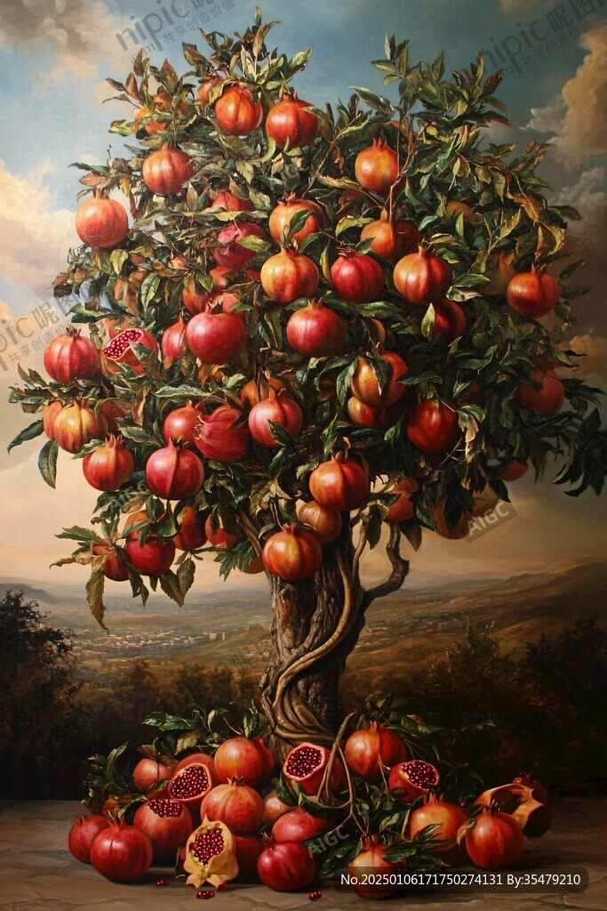 3d立体画苹果树