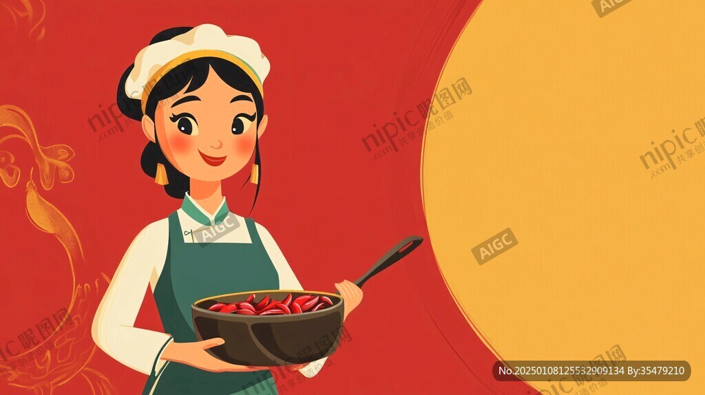 辣椒插画场景图