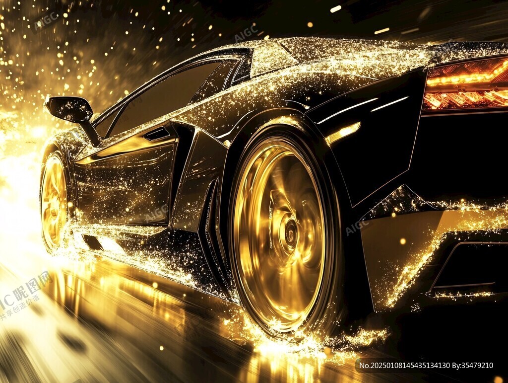 跑车线条飞驰电掣