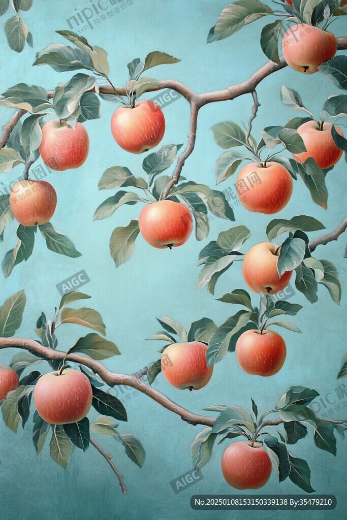 3d立体画苹果树