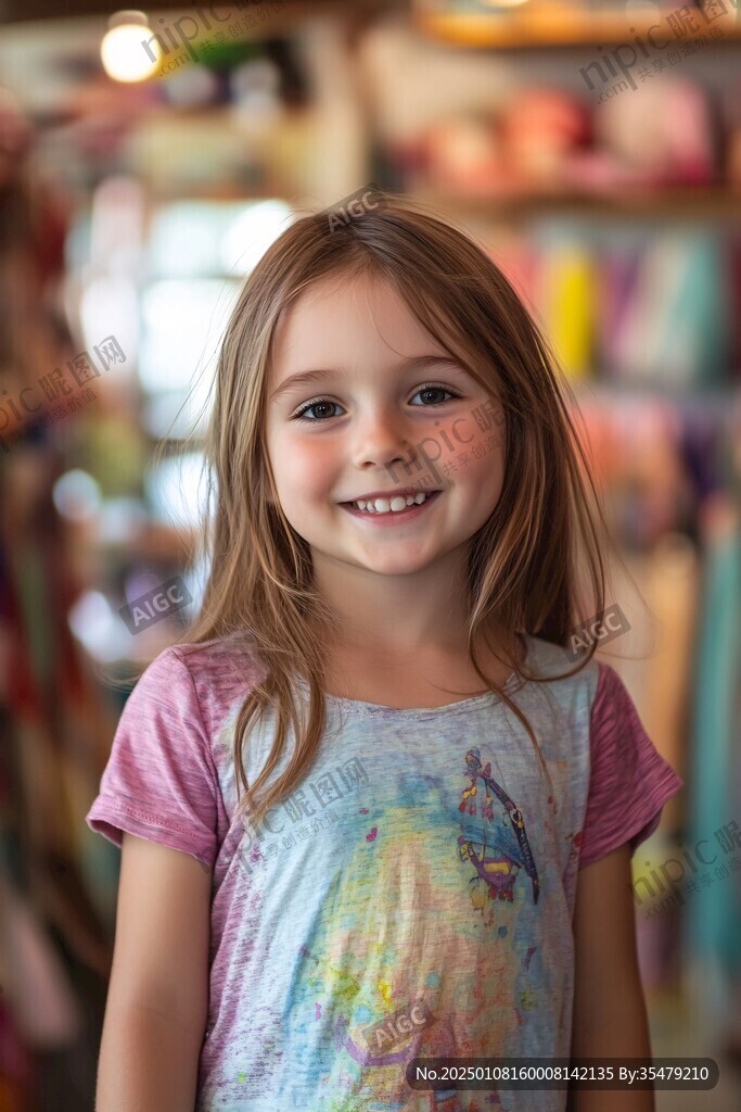 怡然自得的小女孩壁纸