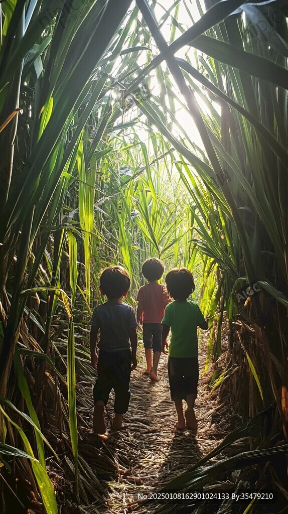 甘蔗林里面