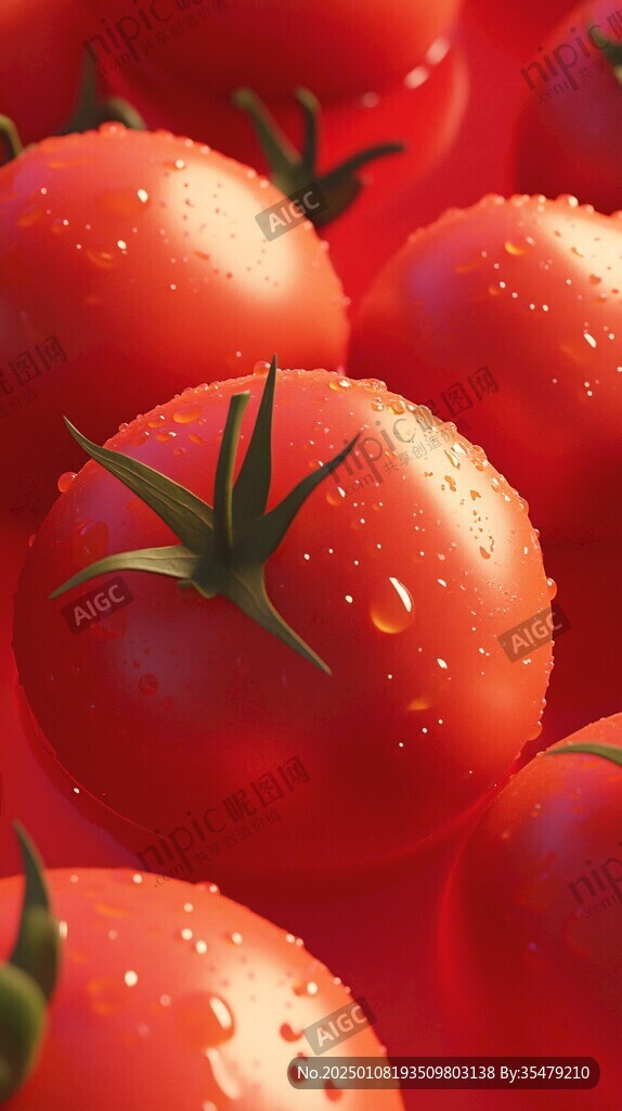 圣女果噪点插画