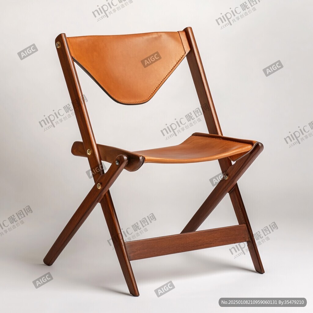 木色折叠椅
