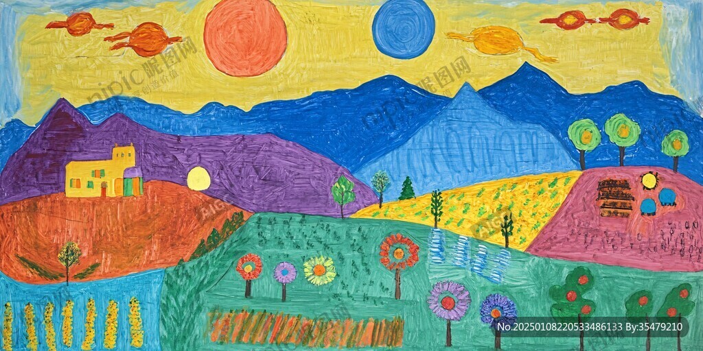 一幅画表现春夏秋冬