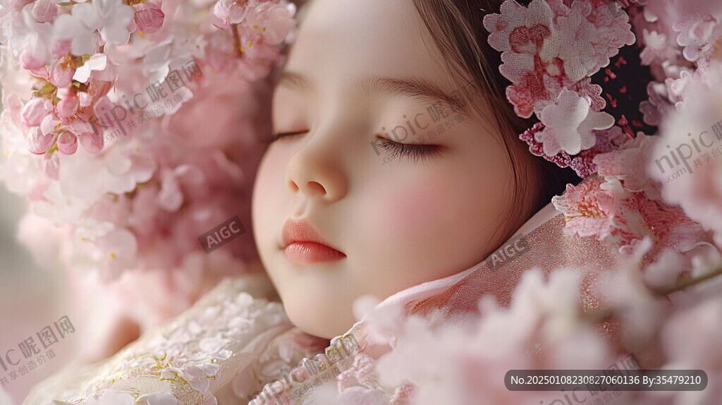 怡然自得的小女孩壁纸