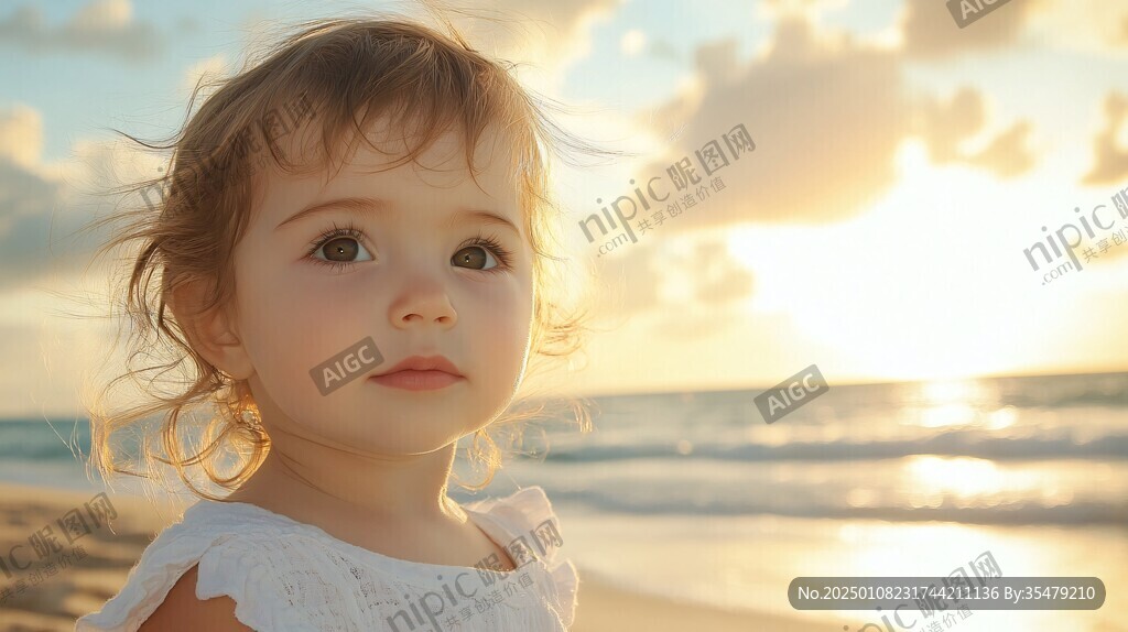 怡然自得的小女孩壁纸