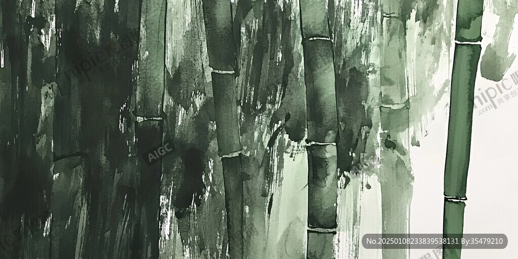 抽象翠竹