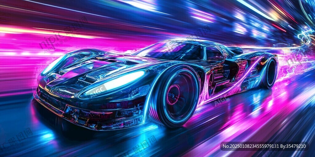 跑车线条飞驰电掣