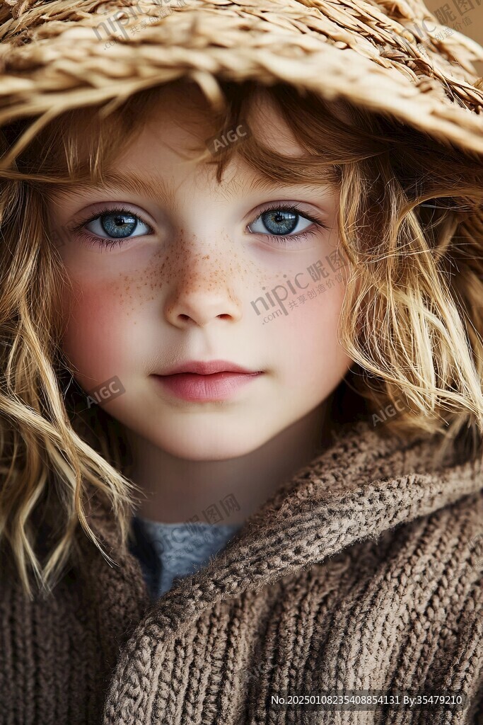 怡然自得的小女孩壁纸