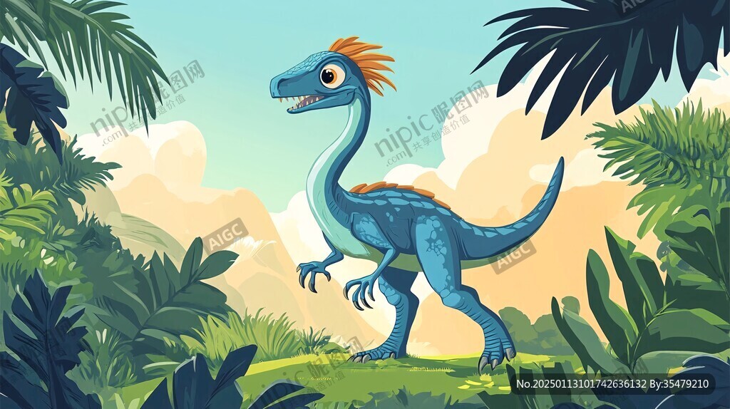 恐龙户外插画