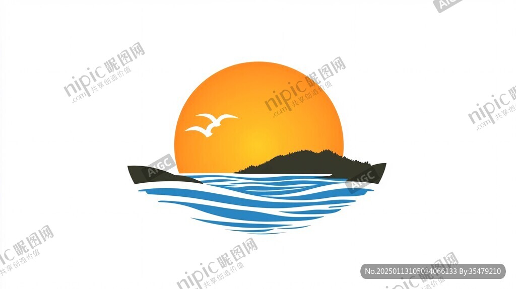 海上日出logo