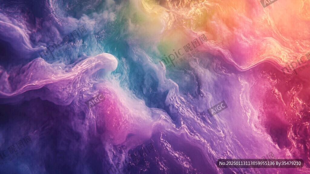 肌理彩色流体背景墙