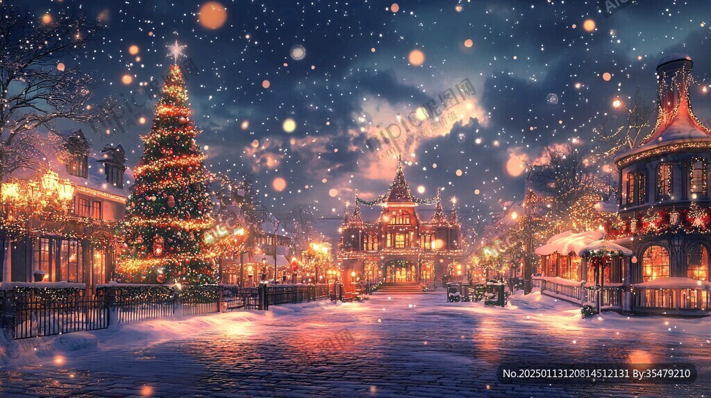 欧洲小镇圣诞节