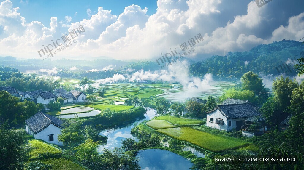 梦幻唯美农村新面貌