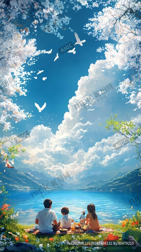 春日郊游团建海报