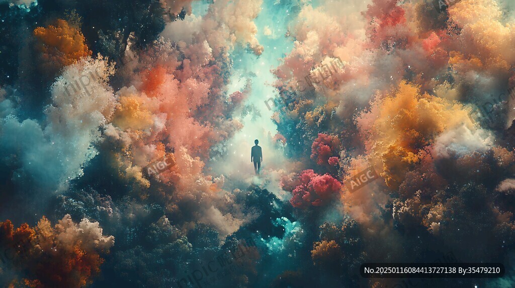 3d云海悬浮小岛