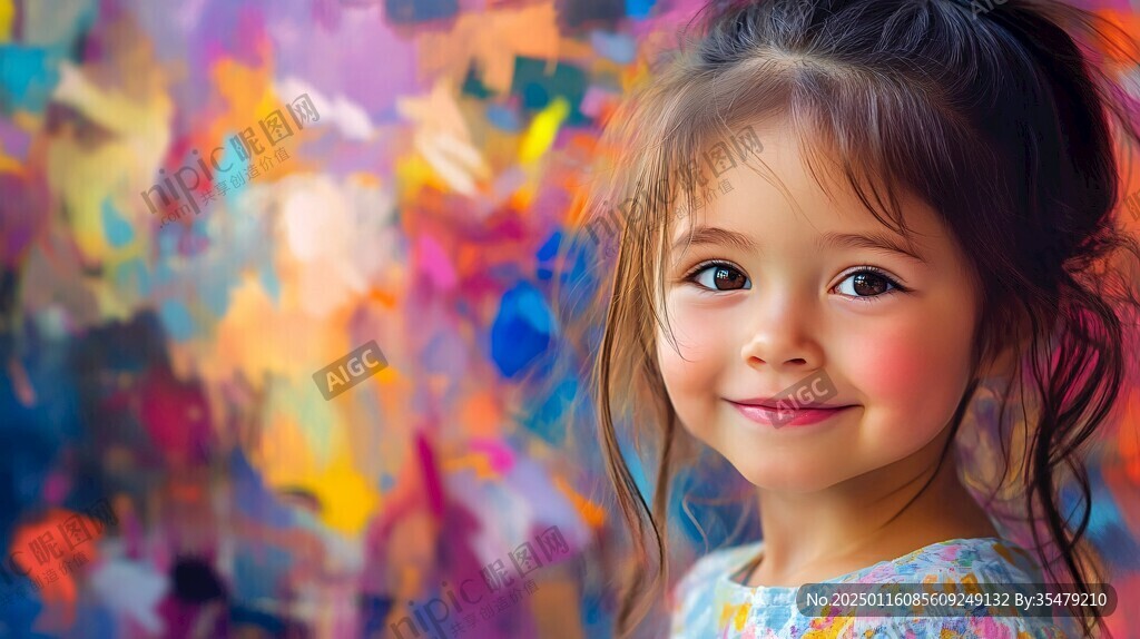 怡然自得的小女孩壁纸