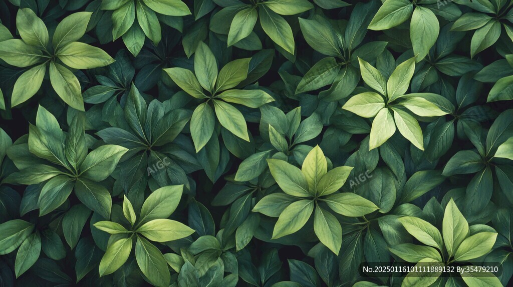 高清绿叶背景图片