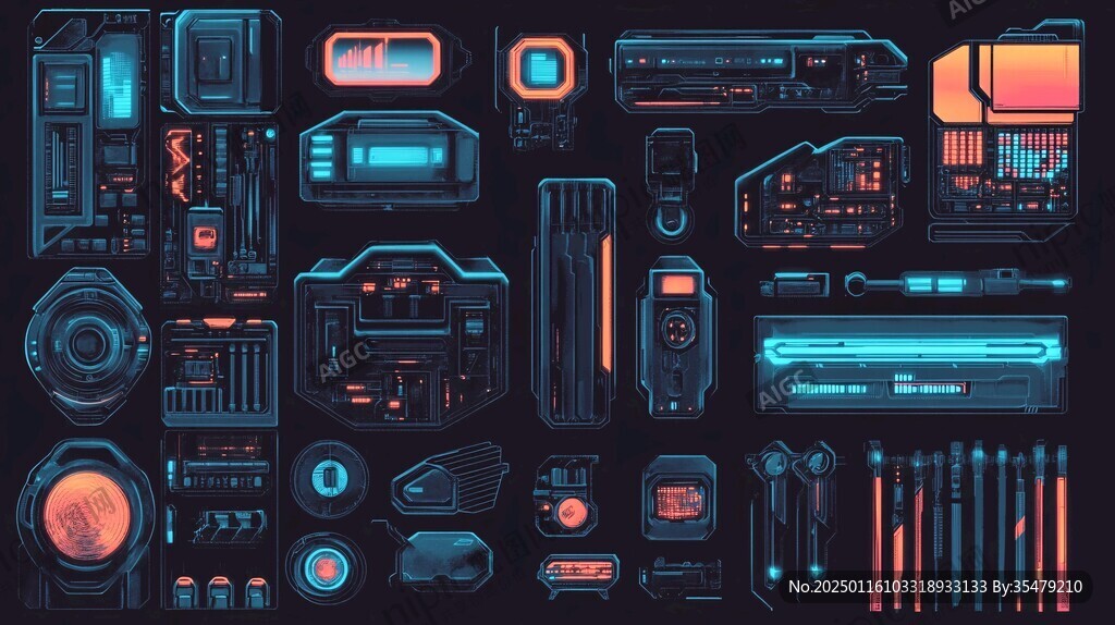 ui组件科技感图标