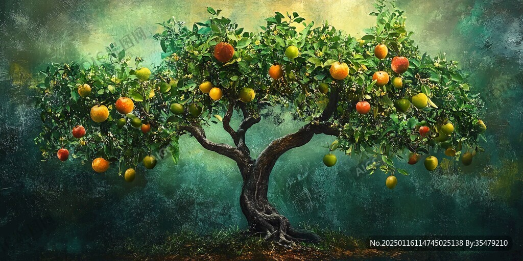 苹果树3d画
