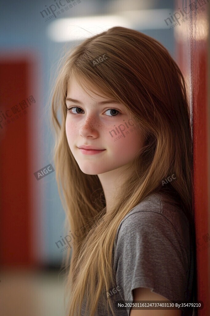 怡然自得的小女孩壁纸